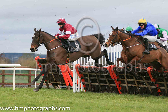 01st Decimation  and Rachael Blackmore ( 5 , maroon, white star ) Trainer - H De Bromhead , Owner - Gigginstown House Stud