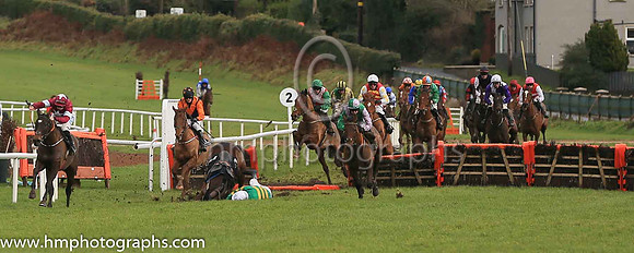 01st Decimation  and Rachael Blackmore ( 5 , maroon, white star ) Trainer - H De Bromhead , Owner - Gigginstown House Stud