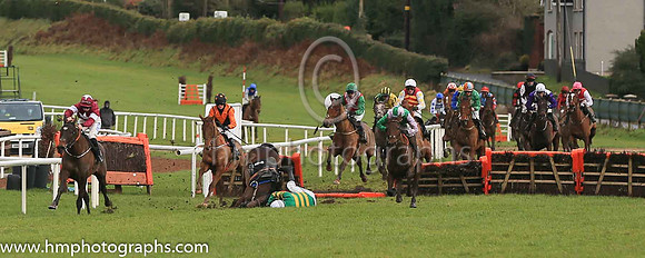 01st Decimation  and Rachael Blackmore ( 5 , maroon, white star ) Trainer - H De Bromhead , Owner - Gigginstown House Stud
