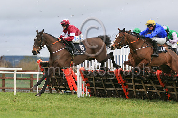 01st Decimation  and Rachael Blackmore ( 5 , maroon, white star ) Trainer - H De Bromhead , Owner - Gigginstown House Stud