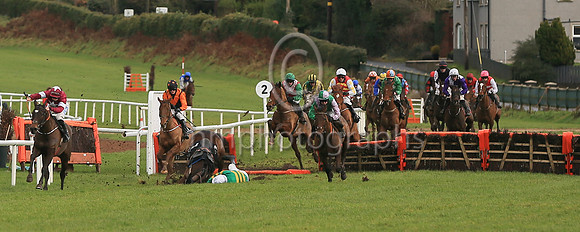 01st Decimation  and Rachael Blackmore ( 5 , maroon, white star ) Trainer - H De Bromhead , Owner - Gigginstown House Stud