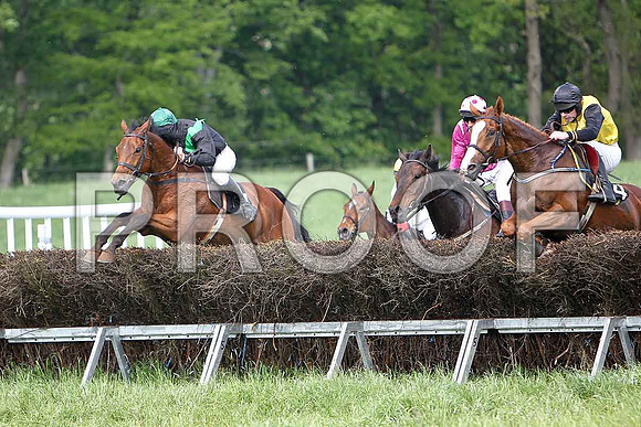 Fourth Race - St Matthew (14) 4th, Rider J J smith, Lustani (12) Winner, Rider T D Geoghegan & Dodgey Dream (4) 3rd, Rider M J O'Hare - CU2D9620-e