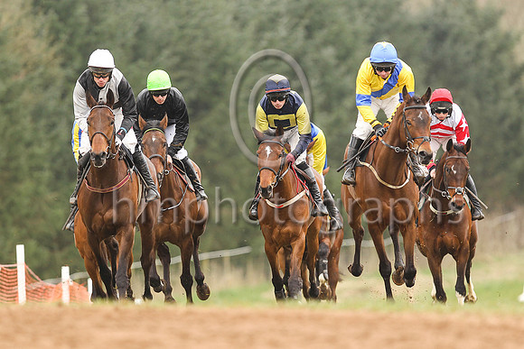 01st DESSIE DESCHAMPS and N McParlan ( 15 , YELLOW,royal blue sash; yellow sleeves,royal blue armlet; royal blue cap,yellow star ) Trainer: C.A. McBratney , Owner : Metcalfe, Stephanie