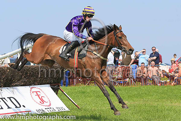 01st LITTLE MISS DARSI and l O'Carroll ( 12 , PURPLE,yellow seams; purple sleeves,yellow seams; yellow  purple striped cap ) Trainer: Cian Hughes,, Owner : James F. Dunne