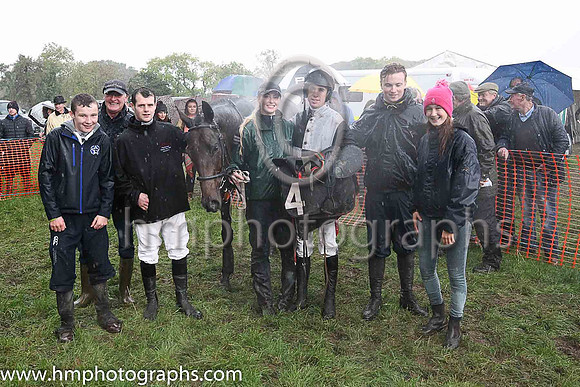 01st BALLYHOME and Derek O'Connor ( 4 ,Antrim (H) - BLACK  WHITE QTD; black  white hlvd sleeves; white cap ) Trainer: Colin S. McKeever,, Owner : W.W. Dennison