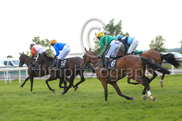 01st The White Volcano and C D Maxwell ( 12 , blue, orange cap ) Trainer - J Woods , Owner - Philip White