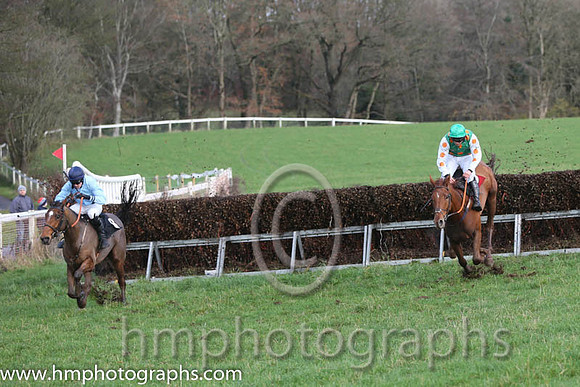 02 Areema and M J Lynch - - 02nd (8 ,light blue, navy large spots ) Trainer - I R Ferguson  01 Kilcullen Flem and R James - - 01st (6 ,emerald green, orange hoops ) Trainer - Donnchadh Doyle