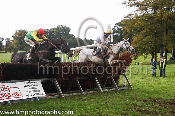 01st CALL ME BUBBLES (FR) and N McParlan ( 4 , WHITE,yellow panel; white sleeves; white  yellow qtd cap ) Trainer: C.A. McBratney,, Owner : Cathal McGovern