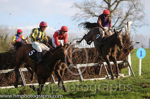 02 Gem And I and J P McKeown - - 02nd (5 ,red  white  yelow stripes ) Trainer - Michael Rice 06 Steel's Cotton and N McParlan - PU - 06th (9 ,violet, royal stewart tartan sleeves ) Trainer - I R Fergu