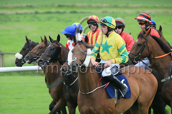 At the start for Race 6 - The Silk Plaster NI Handicap Hurdle at The Family Fun Raceday at Downpatrick Race Course on Wednesday 13th July 2022.