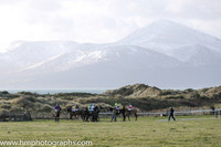 Point to Point at Tyrella in the shadow of the snow covered Mourne Mountains