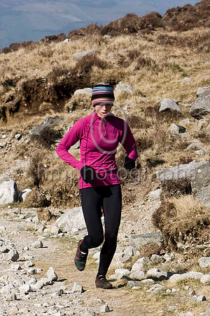 Charlene Haugh on a training run up the Trassey Track towards the Hare's Gap in the Mourne Mountains - _MG_1255-e2