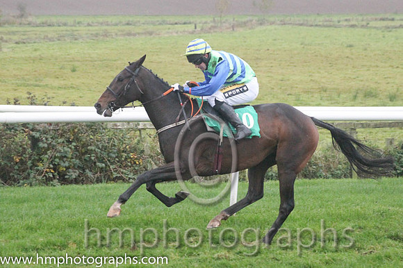 06 Runyon Rattler and Mr J J King - - 06th (10 ,Light green and blue chevrons ) Trainer - P J Rothwell