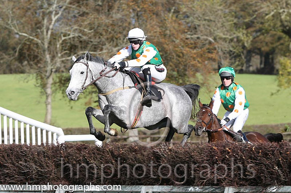 03 LandMeAFortune and H D Dunne - - 03rd (1 ,emerald green, orange spots ) Trainer - Donnchadh Doyle