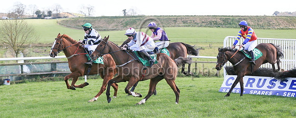 01st Stranger Danger and J C Gainford7 ( 3 , purple, pink star ) Trainer - Mrs D Foster , Owner - James W Power