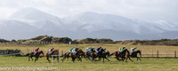 Point to Point at Tyrella in the shadow of the snow covered Mourne Mountains