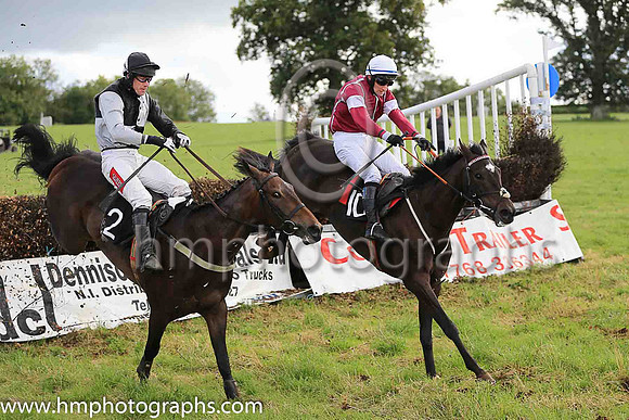 02nd STORM IN DECEMBER and R O'Harding ( 10 ,maroon, white sleeves ) Trainer: John Joseph Hanlon,, Owner : Syndicate Forever Never
