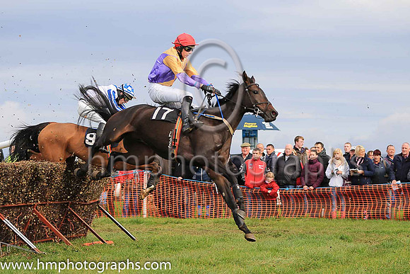 DANCE THE RAPIDS and A J Fox ( 17 ,purple, yellow diabolo ) Trainer: Adrian McGuinness,, Owner : Joseph Kenny