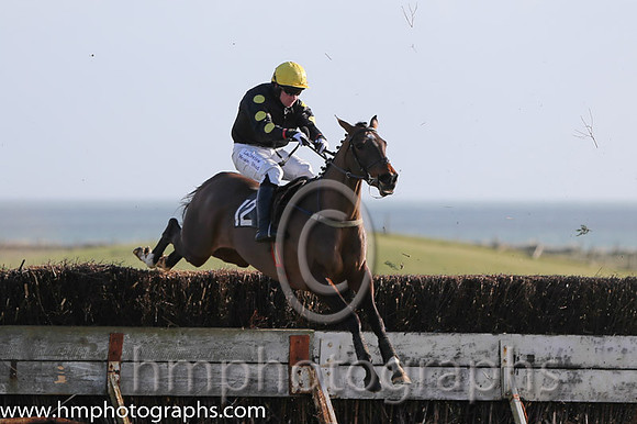 08 Liveforthemoment (12)  J P McKeown - PU Trainer : Claire Simpson, Black, yellow spots on sleeves
