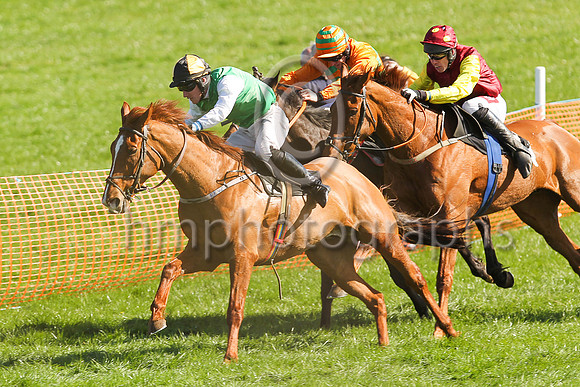 1st BRIDGETS PET and L OcCarroll ( 5 , GREEN; white sleeves; black  gold qtd cap ) Trainer: J. Woods , Owner : J. Woods