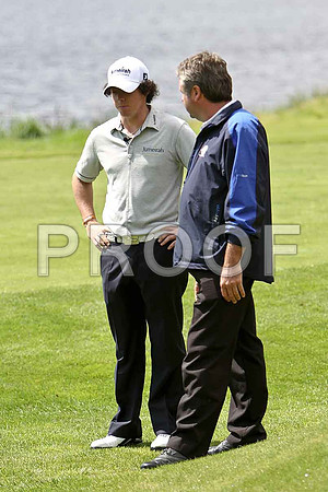 Rory McIlroy and Wayne Riley of Sky at the 2010 Irish Open at Killarney - CU2D1461-e