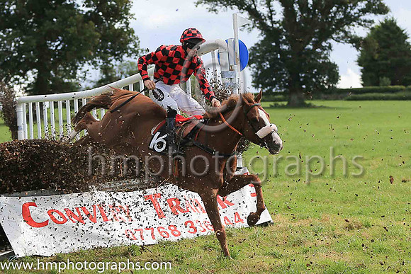 SPEED LIMIT and H D Dunne ( 16 ,red and black check ) Trainer: Liam Kenny,, Owner : Noeleen Kenny