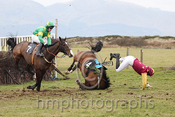11 - Back To The Party & J E Flynn - PU (7, emerald green, yellow braces ) & 06 - She'll Tell Meda & J Cresswell - Fell (14, maroon, gold stars ) - FT8E0813-6