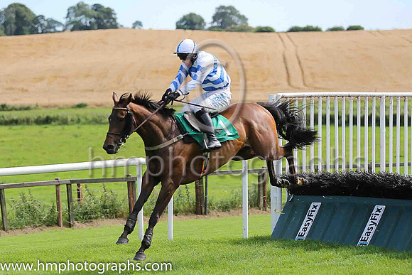 03rd Flashing Baton and B Hayes ( 1 , white and royal blue chevrons ) Trainer - W J Burke , Owner - F A Hayes  W J Burke
