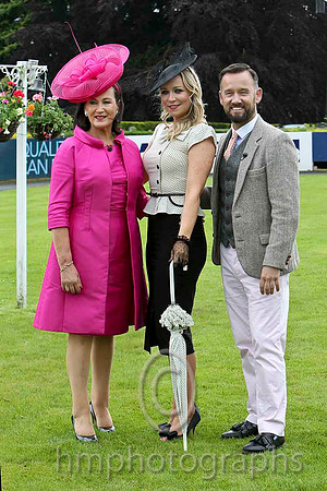 Judge Faith Almond, Claudine Quinn - winner of the Best Dressed Competition at Down Royal & Judge Brendan Courtney - FT8E5855-e