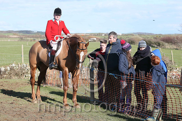 East Down Huntsman Declan Feeney and supporters at Tyrella Point to Point Steeplechases