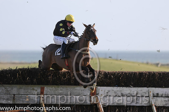 08 Liveforthemoment (12)  J P McKeown - PU Trainer : Claire Simpson, Black, yellow spots on sleeves
