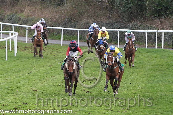 01 Hidden Horizons & P Carberry - winners (11, yellow, blue & yellow hooped sleeves ) & 02 Unoccupied & P T Enright - 2nd (9, blue, red sleeves) - FT8E4396-29