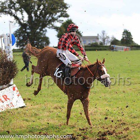 SPEED LIMIT and H D Dunne ( 16 ,red and black check ) Trainer: Liam Kenny,, Owner : Noeleen Kenny