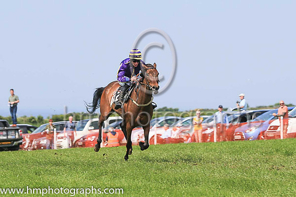 01st LITTLE MISS DARSI and l O'Carroll ( 12 , PURPLE,yellow seams; purple sleeves,yellow seams; yellow  purple striped cap ) Trainer: Cian Hughes,, Owner : James F. Dunne