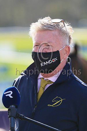 Richard Lyttle, General Manager of Downpatrick race Club being interviewed by Racing TV at the Ulster National Meeting on Sunday