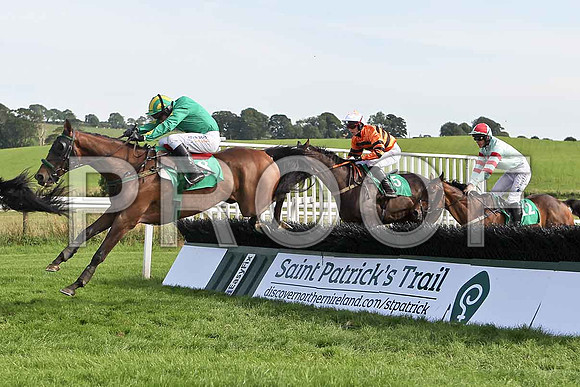 Randoon Hill 6th, Jockey P Carberry , Mr Anderson 10th, JOckey S G McDermott & Uncommitted - winner, Jockey Andrew J McNamara - FT8E3106-e