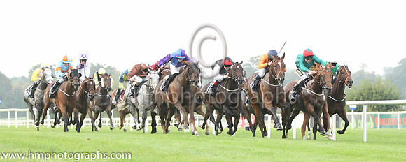 02 Almargo and J Fanning - - 02nd (6 ,dark green, red cap ) Trainer - M Johnston