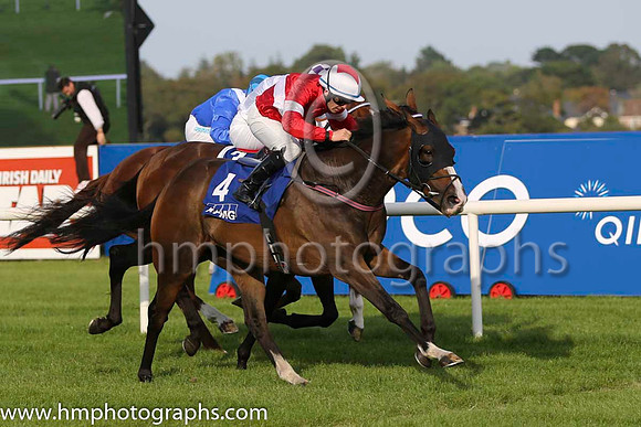 02 Elleval and W M Lordan - - 02nd (4 ,red, white hoop ) Trainer - D Marmane