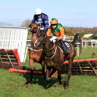 01st Papal Lodge and D F ORegan ( 6 , green, red star ) Trainer - Mrs D Foster , Owner - Justanidea Syndicate