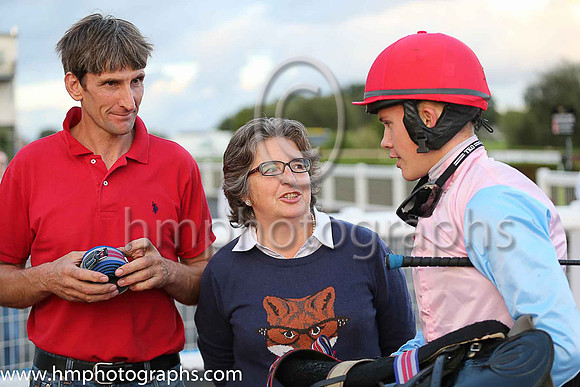 01st Joy's Gift and Mr F Maguire (4, pink, light blue sleeves) , trainer Peter Maher