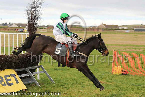 01st NICKEL and M J O'Hare ( 5 , WHITE; dark blue  emerald green striped sleeves; emerald green cap ) Trainer: J.G. Cosgrave,, Owner : Neville Reid