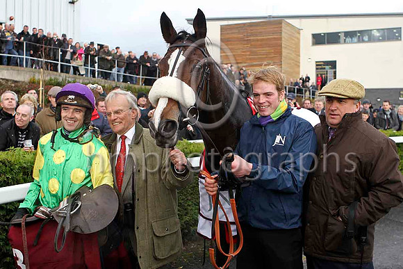 Ruby Walsh , Jockey ,   Owner of Kauto Star Clive D Smith ,  Dan Skelton assistant to Paul Nicholls  &  Paul Nicholls, Trainer ,- FT8E4752-e3