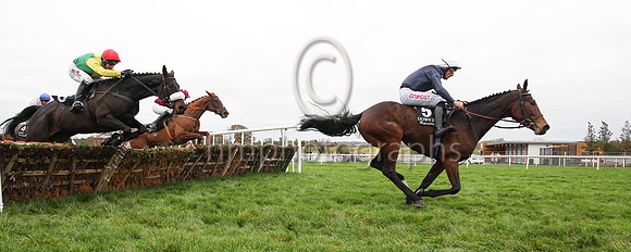 01st Just Janice and Davy Russell (5, blue, white birds eye) Trainer John E Kiely, Owner Mrs N Flynn