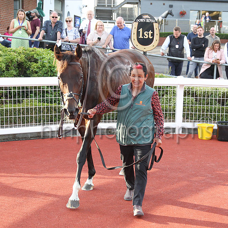 Hazel Galloway leads Perotan winner of Her Majesty's Plate (Listed Race) at Down Royal on 22nd July 2022