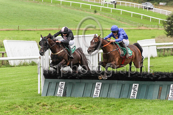 01st Give Him Time and D N Russell ( 5 , blue, yellow stags head ) Trainer - G Elliott , Owner - Gordon Elliott