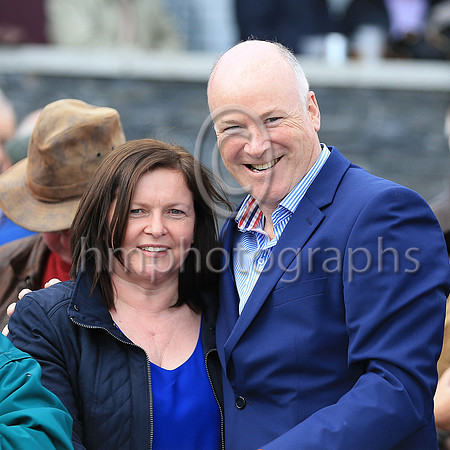 John McKinstry and his wife Nicola at Downpatrick Races