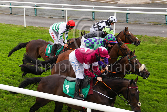 01st Soldiers Hill and D N Russell ( 1 , white, green chevrons ) Trainer - G Elliott , Owner - Noel Moran  Mrs Valerie Moran
