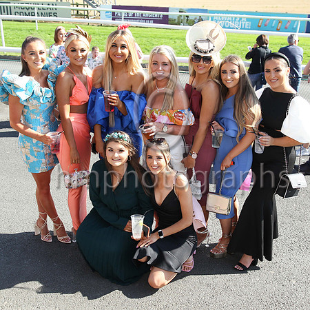 The Anchor Bar girls from Killough at the Downpatrick Racecourse Ladies Day on Monday