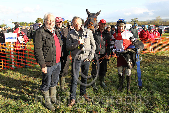 01st Marito (Ger) and N Mcparlan ( 8 , WHITE  RED QTD; white,black hooped sleeves; royal blue cap ) Trainer: C.A. McBratney,, Owner : James Marley  Samuel Downey