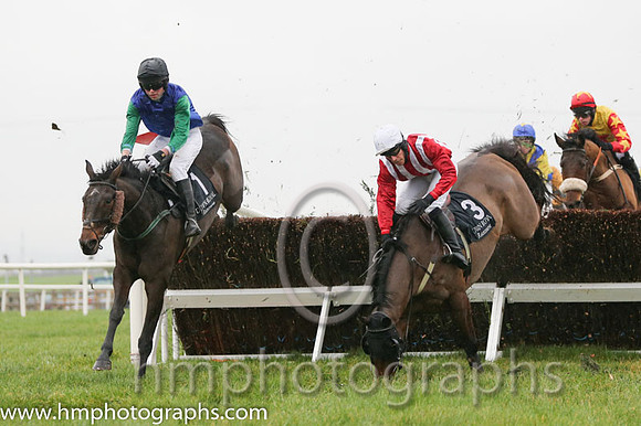 06 Tyrone House and Mr M Watson - - 06th (1 ,blue, green sleeves ) Trainer - R K Watson  08 Kerrib Castle and Mr M McConville - F - 08th (3 ,red and white stripes ) Trainer - Stephen McConville